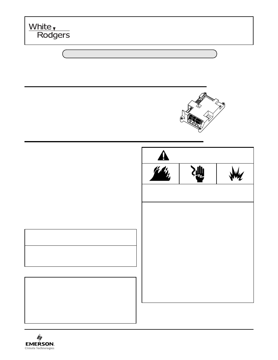 White Rodgers UNIVERSAL INTEGRATED FURANCE CONTROL 50A65-843 User Manual | 8 pages