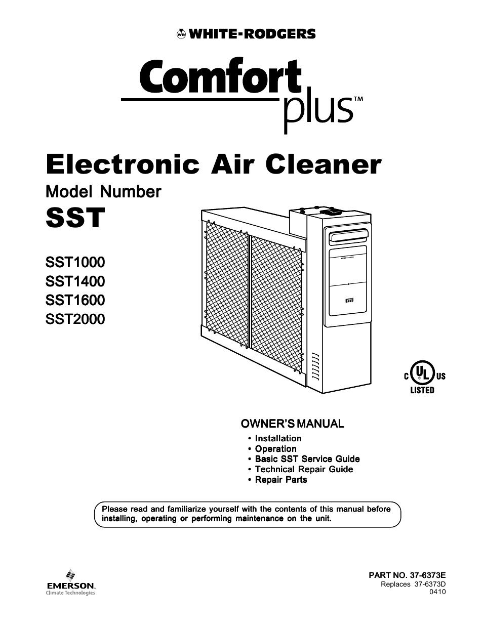 White Rodgers SST1000 User Manual | 16 pages