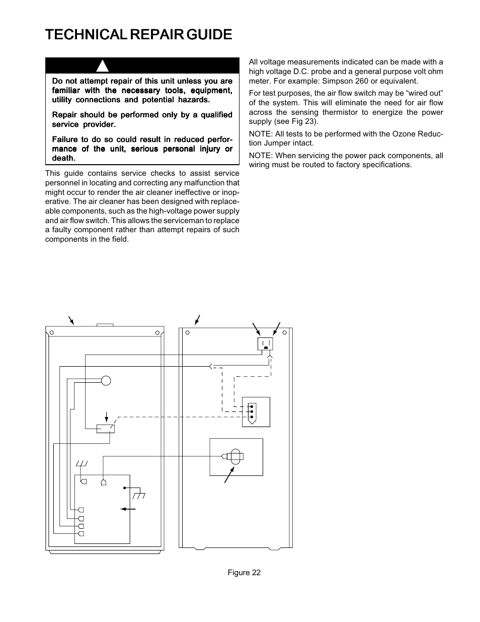 Warning, Technical repair guide | White Rodgers SST1000 User Manual | Page 11 / 16