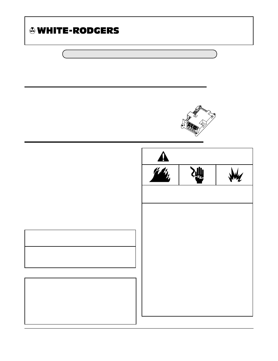 White Rodgers 50A55-285 User Manual | 8 pages