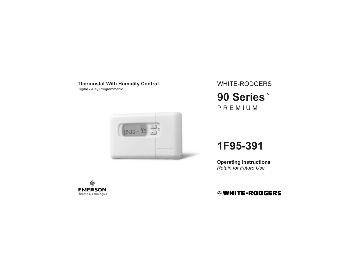 White Rodgers F95-391 User Manual | 42 pages