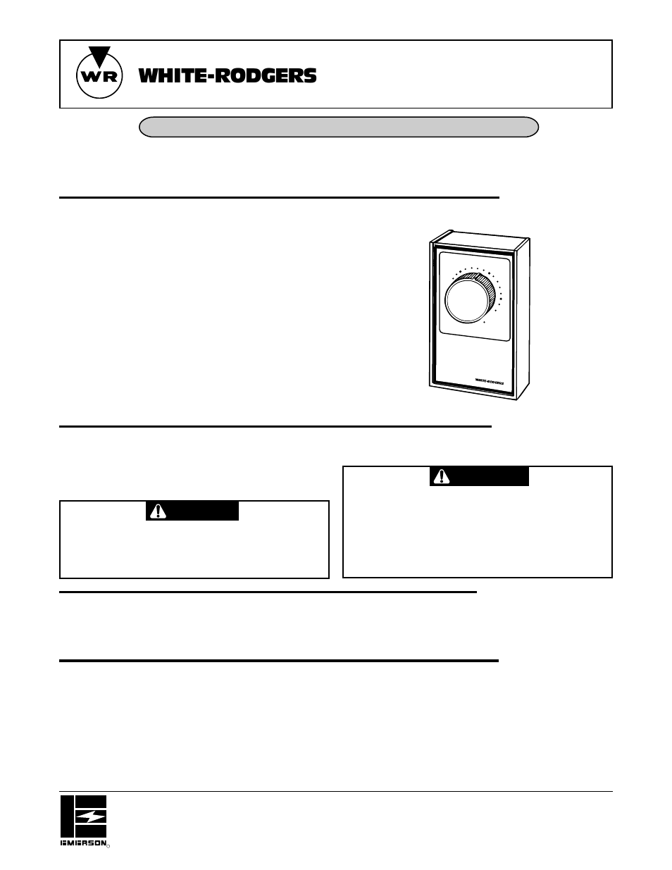 White Rodgers 1A66 User Manual | 2 pages