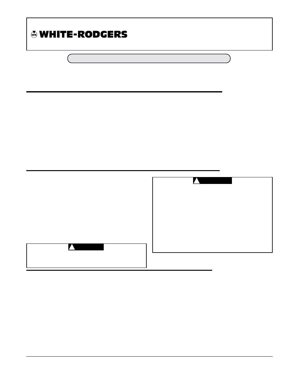 White Rodgers 1F87-251 User Manual | 8 pages