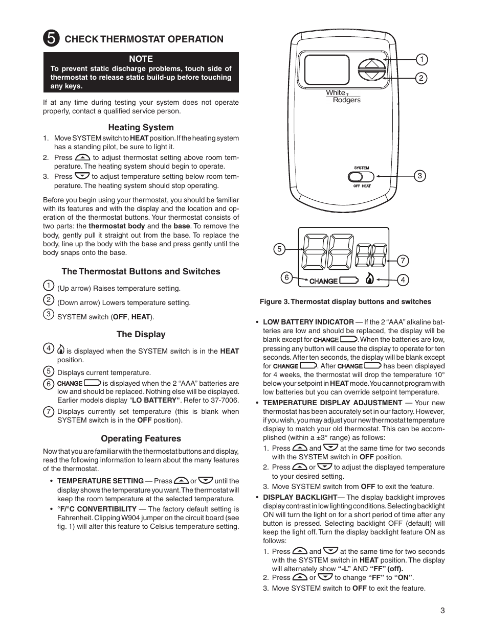 Check thermostat operation | White Rodgers EMERSON 1.00E+78 User Manual | Page 3 / 4