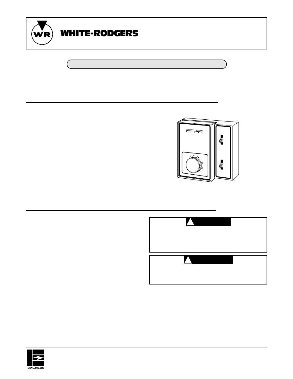 White Rodgers 1A11-2 User Manual | 4 pages