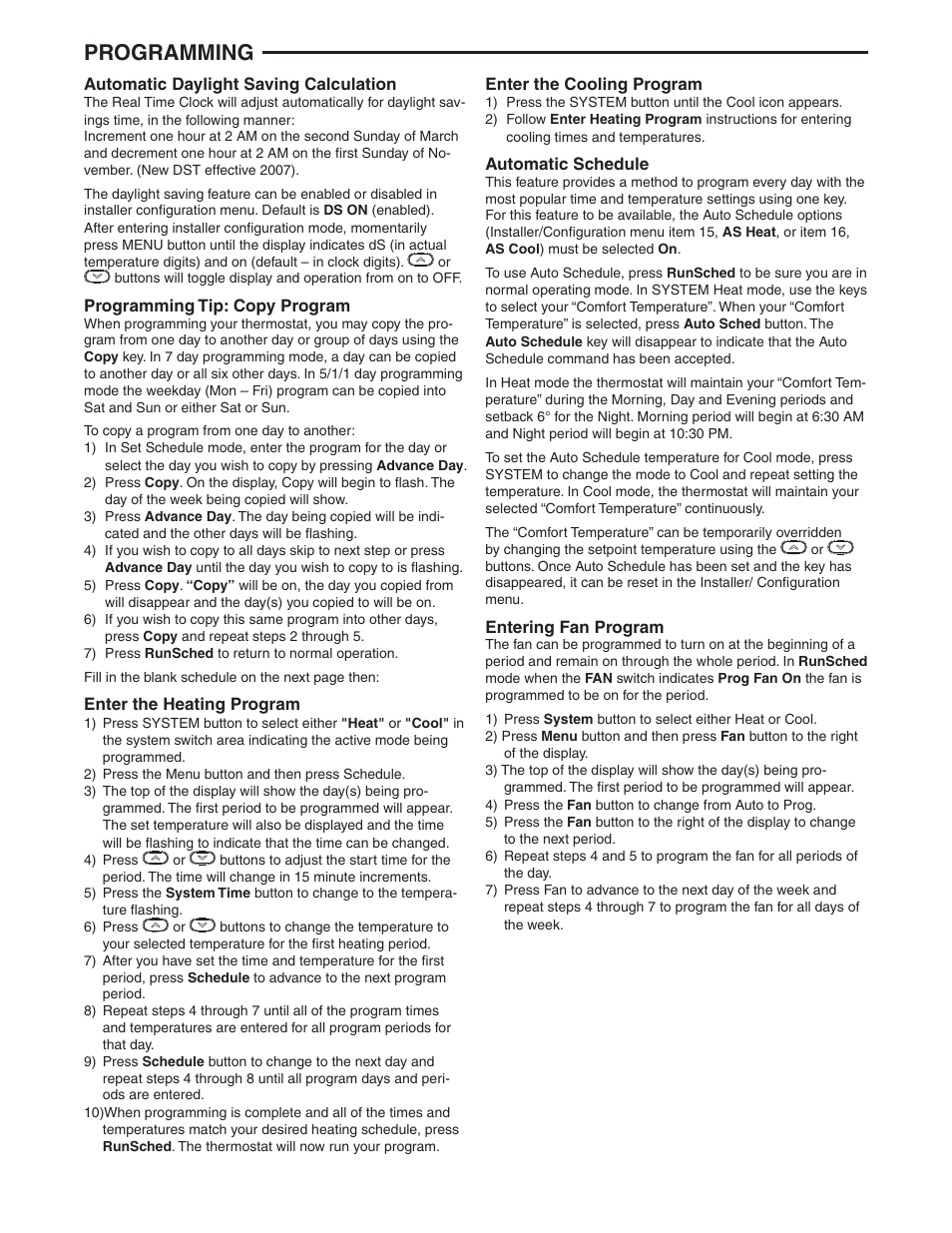 Programming | White Rodgers 1F95-0680 User Manual | Page 11 / 16