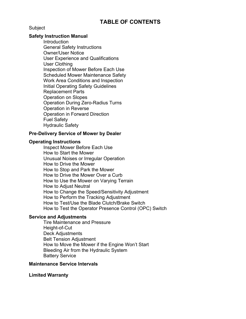 Wright Manufacturing Sentar Commercial Mower User Manual | Page 3 / 17
