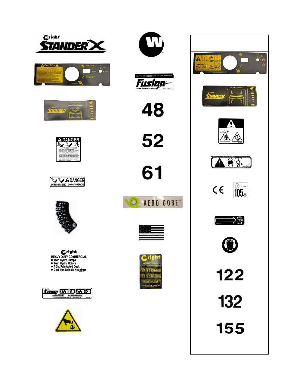 Decals, Ce decals | Wright Manufacturing 54956 User Manual | Page 27 / 32