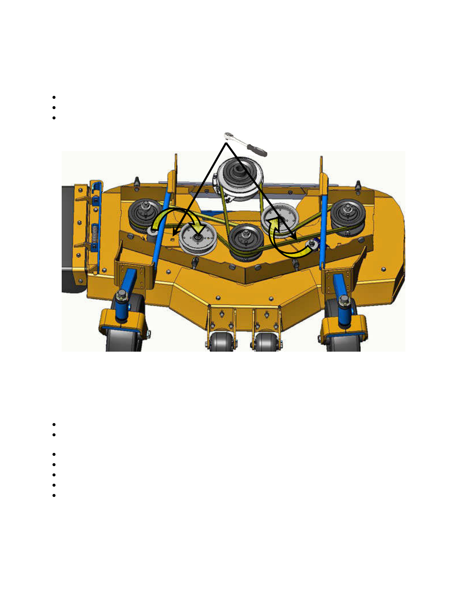 3 belt tension adjustment, 1replacing the cutter deck belt, 2 replacing the drive belt | Wright 54700 and higher User Manual | Page 22 / 40