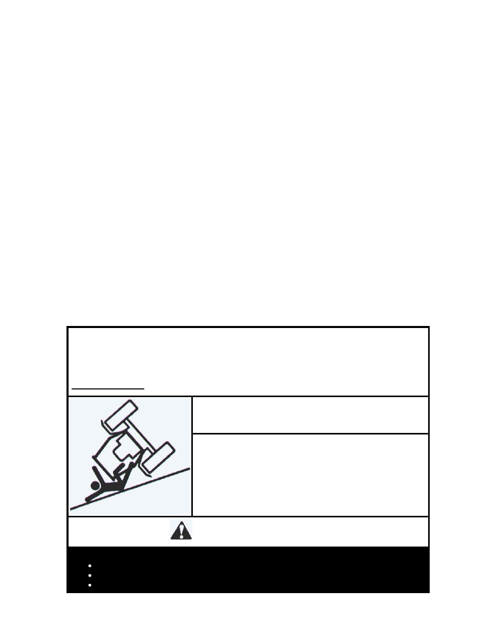 Warning | Wright Manufacturing Roll Over Protective Structure 98210001 User Manual | Page 2 / 6