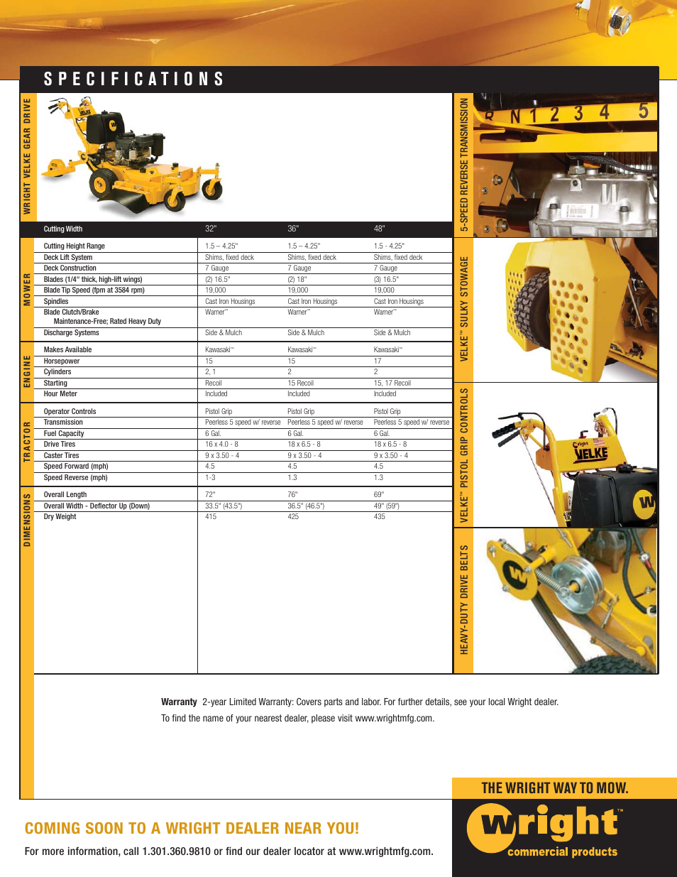 Wright Manufacturing Mower User Manual | 1 page