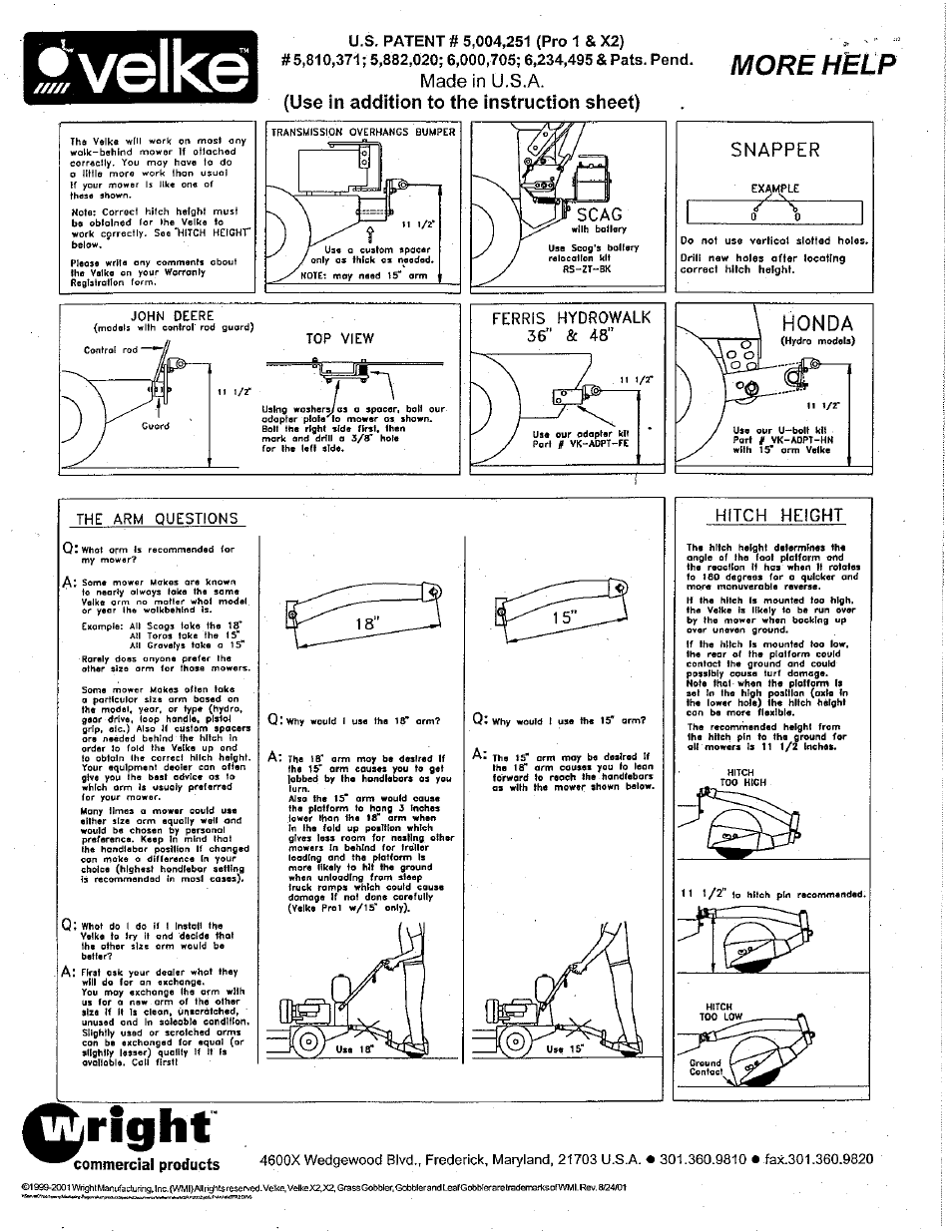 Wright Manufacturing VK200-2 User Manual | Page 3 / 6