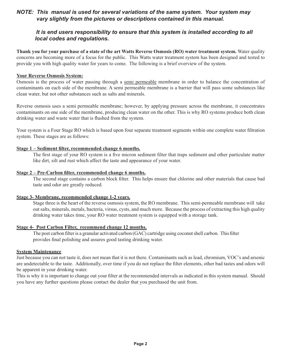 Watts Radiant WQC4 RO User Manual | Page 2 / 20