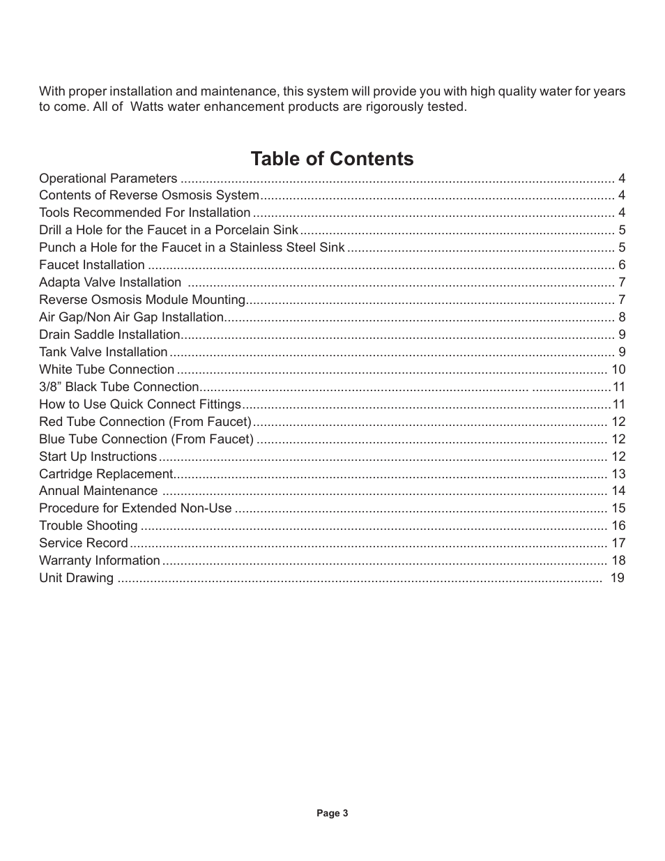 Watts Radiant WQC4 RO User Manual | Page 3 / 20