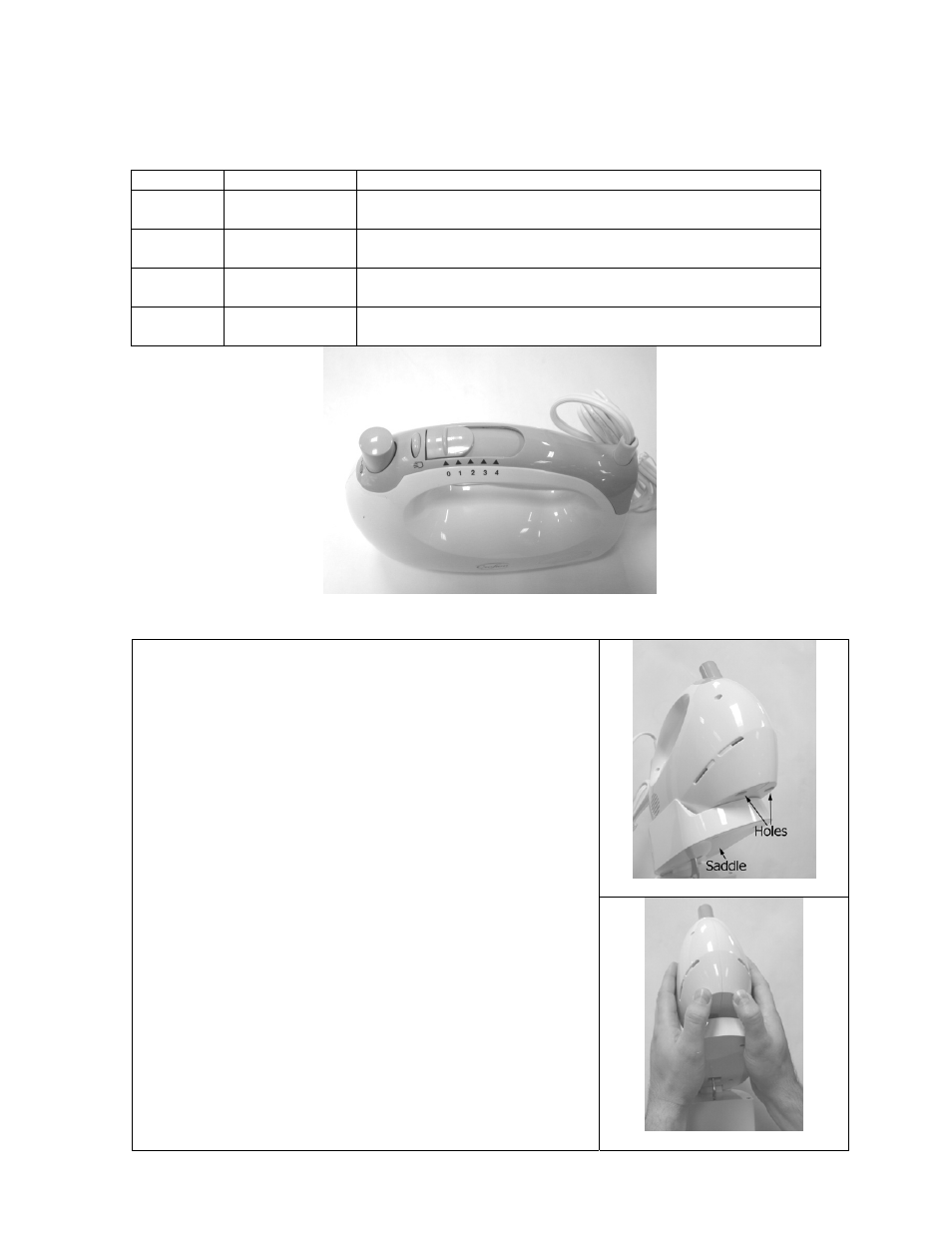 Hand mixer speed guide, Detaching hand mixer from stand | Wachsmuth & Krogmann TSK-941 SSN User Manual | Page 7 / 12