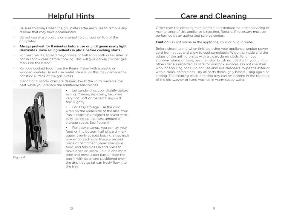 Helpful hints care and cleaning | Wolfgang Puck BISTRO BCGL0020 User Manual | Page 6 / 22