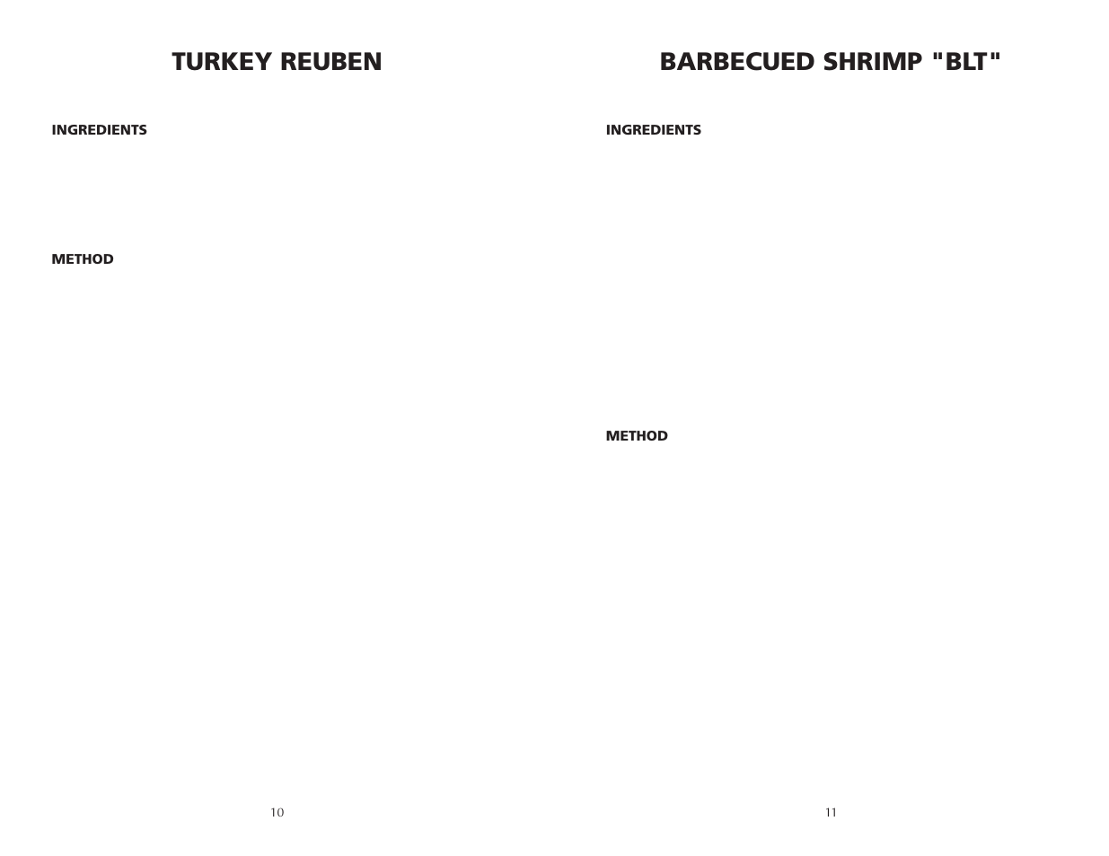 Barbecued shrimp "blt, Turkey reuben | Wolfgang Puck BCGL0005 User Manual | Page 6 / 10