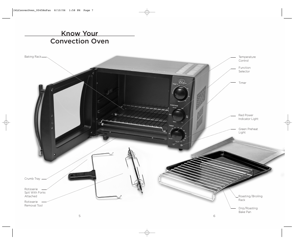 Know your convection oven | Wolfgang Puck BISTRO BTOBR0045 User Manual | Page 4 / 22