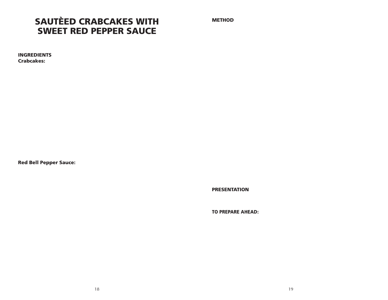 Sautèed crabcakes with sweet red pepper sauce | Wolfgang Puck IBC1000 User Manual | Page 10 / 12