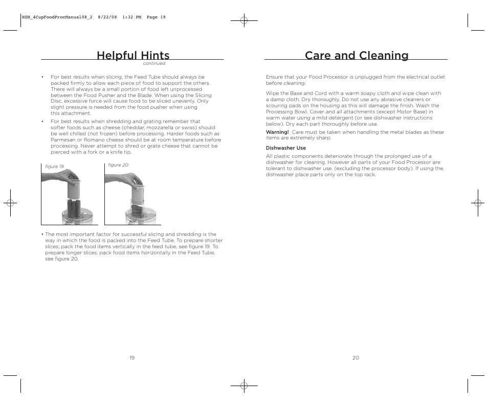 Care and cleaning, Helpful hints | Wolfgang Puck BFPR0040 User Manual | Page 11 / 27