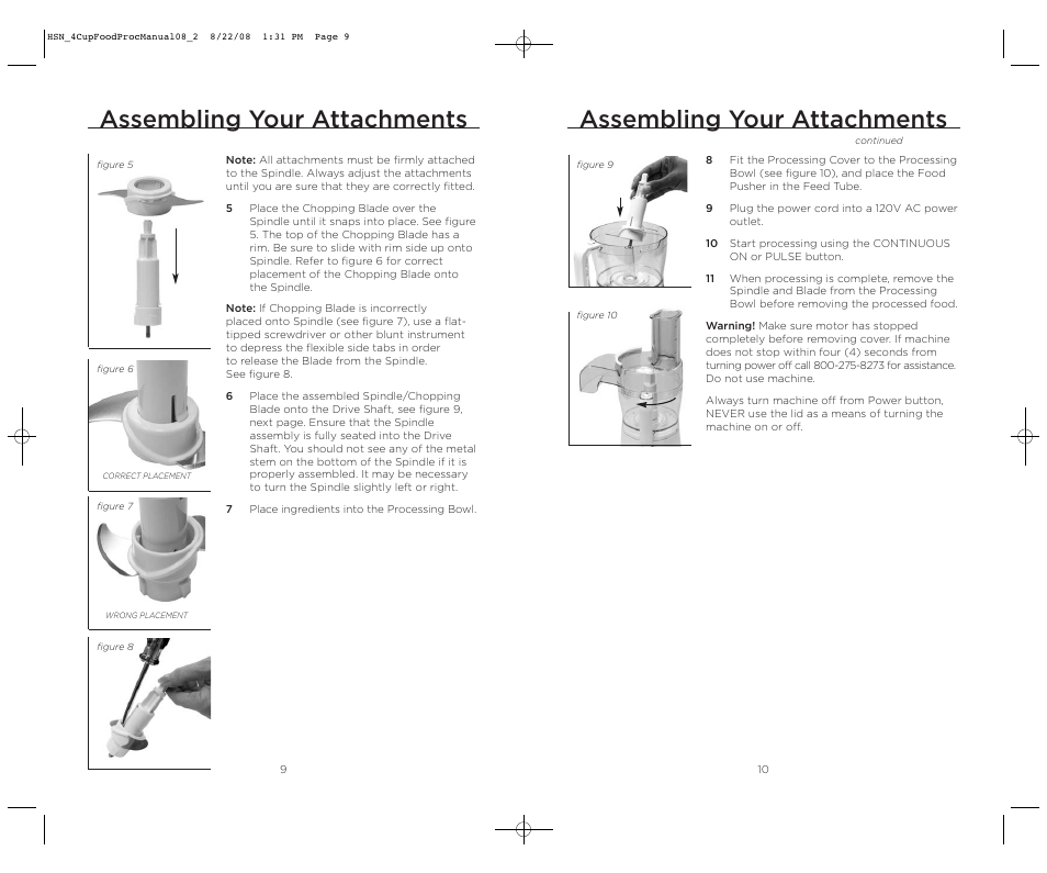 Assembling your attachments | Wolfgang Puck BFPR0040 User Manual | Page 6 / 27