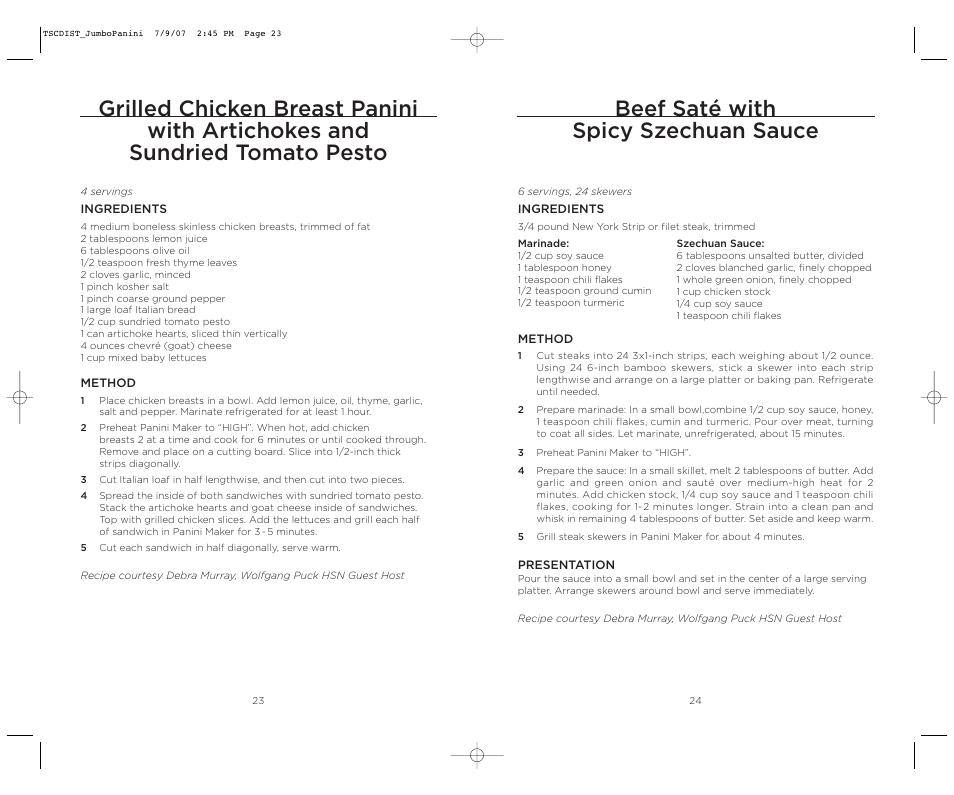 Beef saté with spicy szechuan sauce | Wolfgang Puck WPJP0020C User Manual | Page 13 / 22