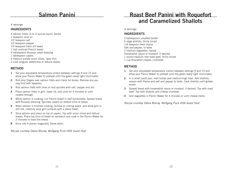 Salmon panini | Wolfgang Puck BCGL0025 User Manual | Page 7 / 16