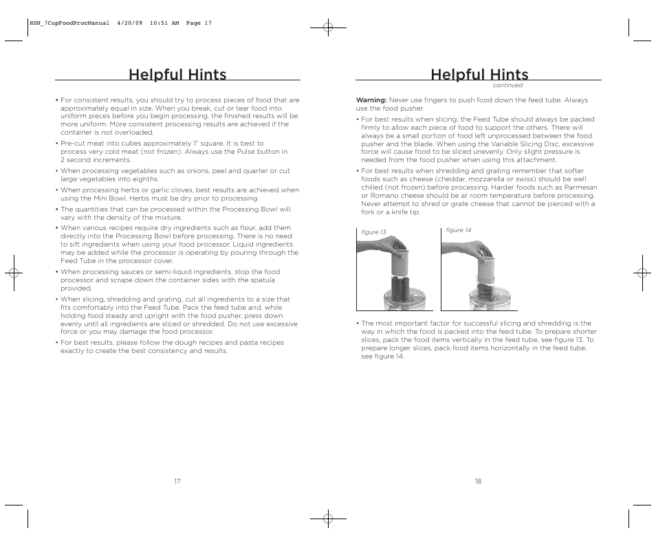 Helpful hints | Wolfgang Puck BFPR0007 User Manual | Page 10 / 46