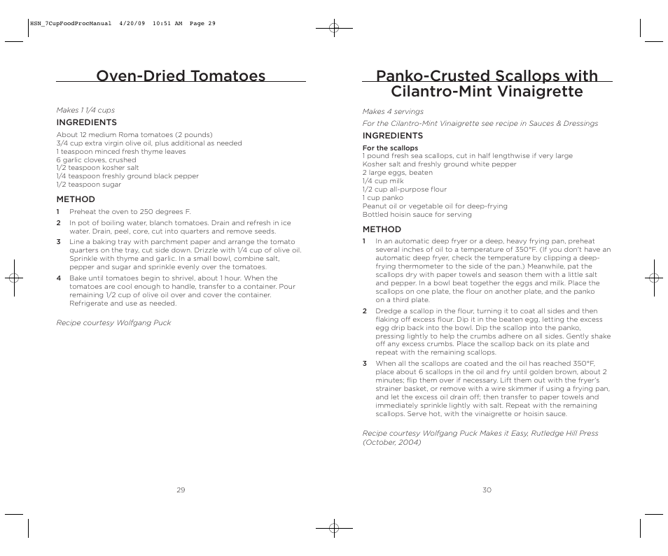 Oven-dried tomatoes | Wolfgang Puck BFPR0007 User Manual | Page 16 / 46