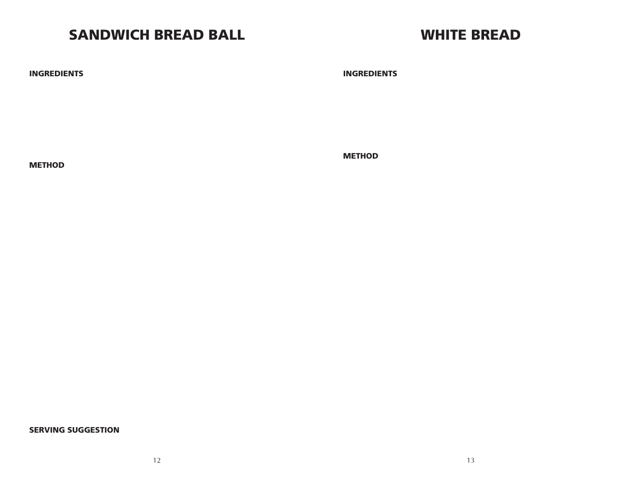 White bread, Sandwich bread ball | Wolfgang Puck BISTRO BMSD0010 User Manual | Page 7 / 14