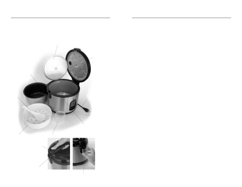 Know your rice cooker, Before your first use | Wolfgang Puck BDRC0007 User Manual | Page 5 / 12