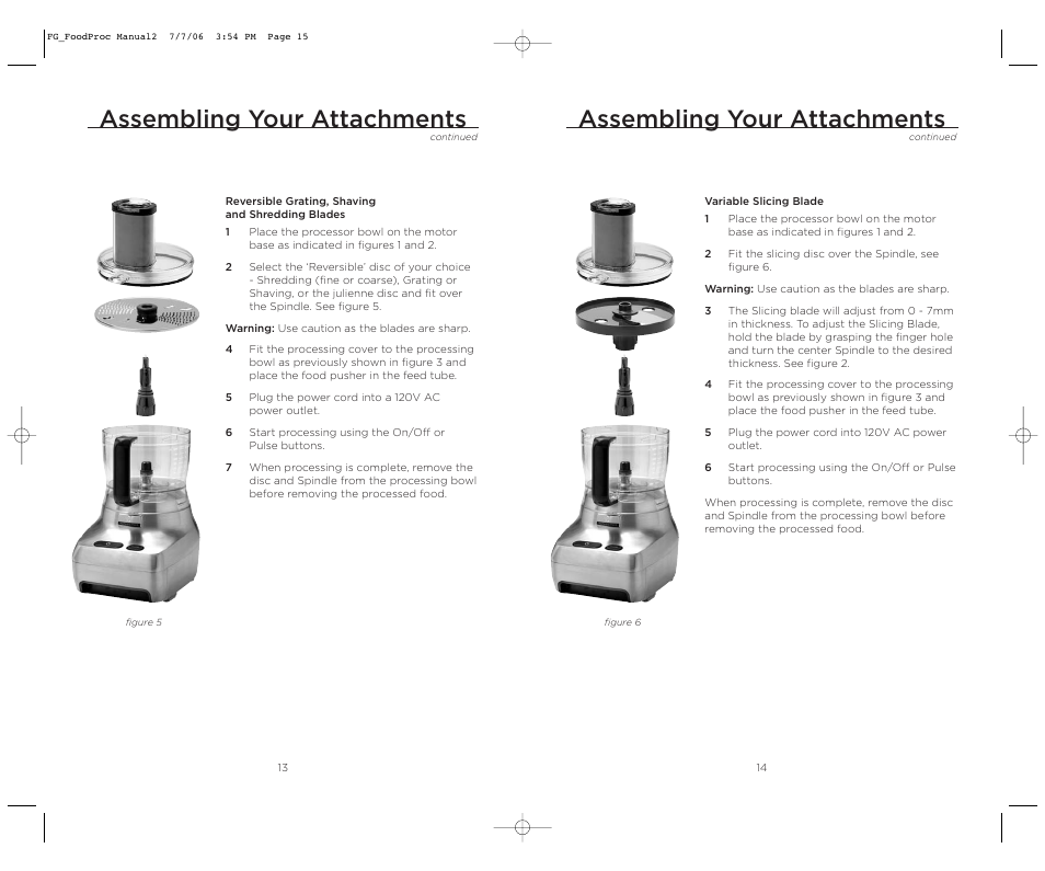 Assembling your attachments | Wolfgang Puck WPMFP15 User Manual | Page 8 / 46