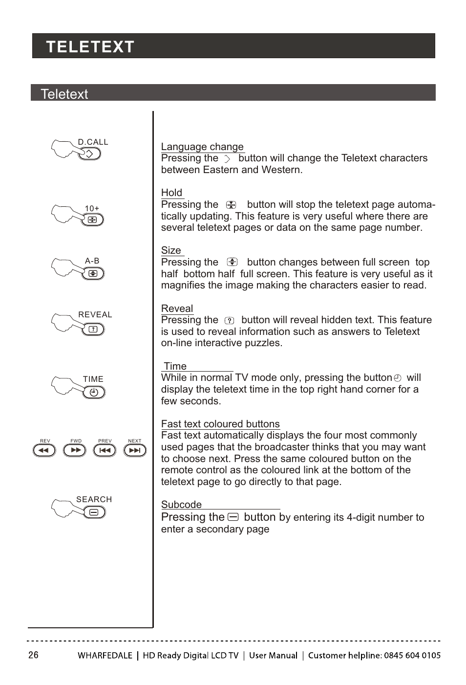 Т³гж 27, Teletext | Wharfedale LY22T3CBW-UM User Manual | Page 27 / 44