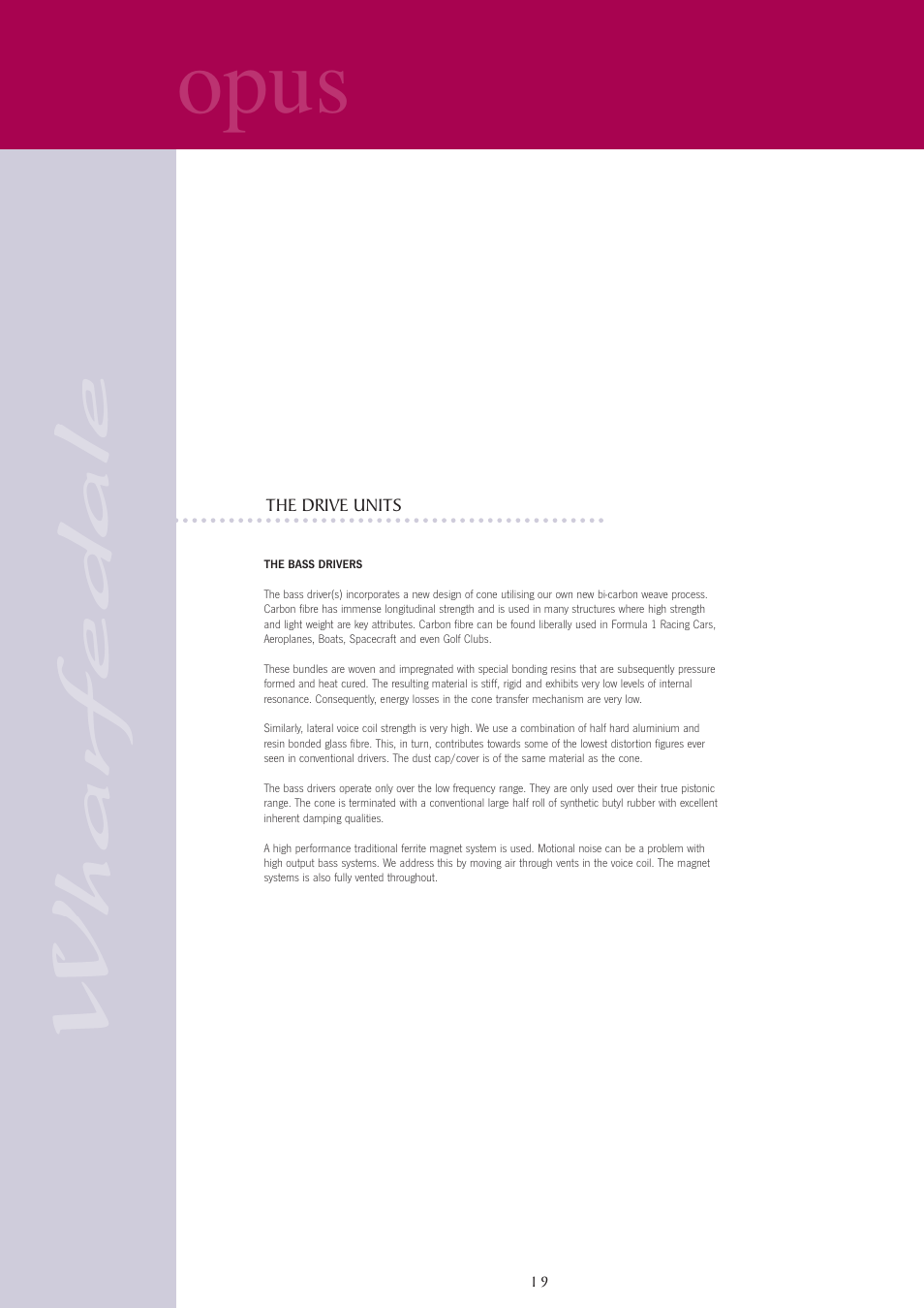 Opus | Wharfedale opus User Manual | Page 19 / 27