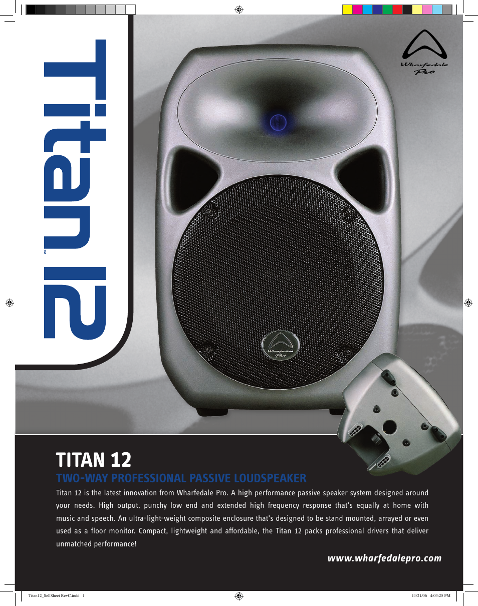 Wharfedale Titan 12 User Manual | 2 pages