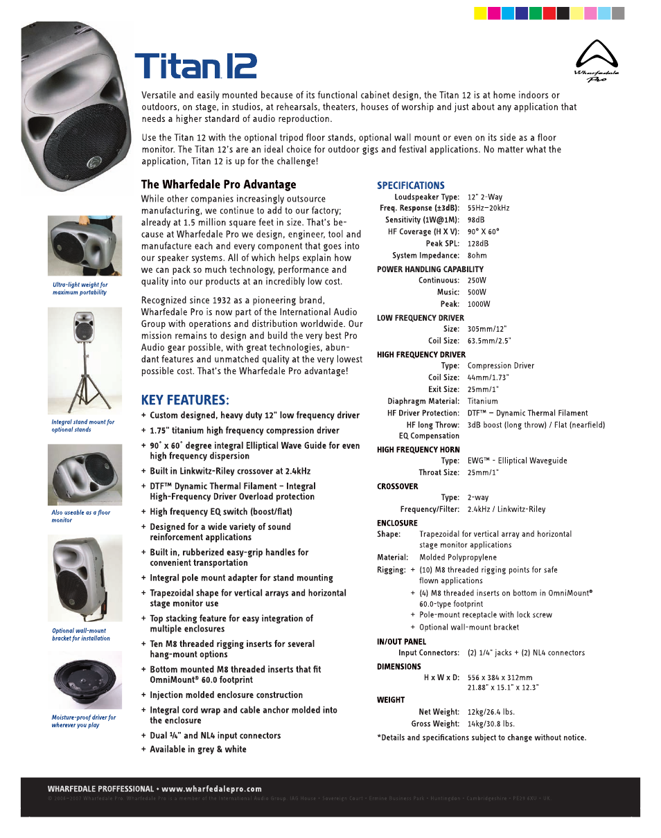 Wharfedale Titan 12 User Manual | Page 2 / 2