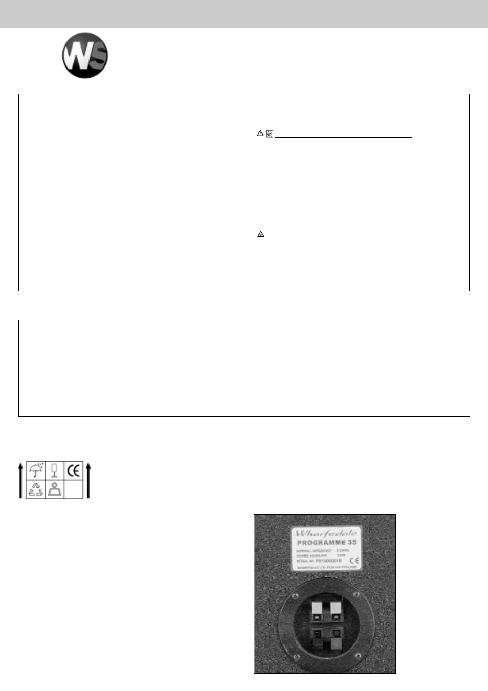 Wharfedale 35 User Manual | 2 pages