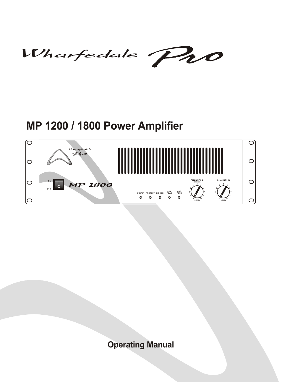 Wharfedale MP 1200 User Manual | 8 pages