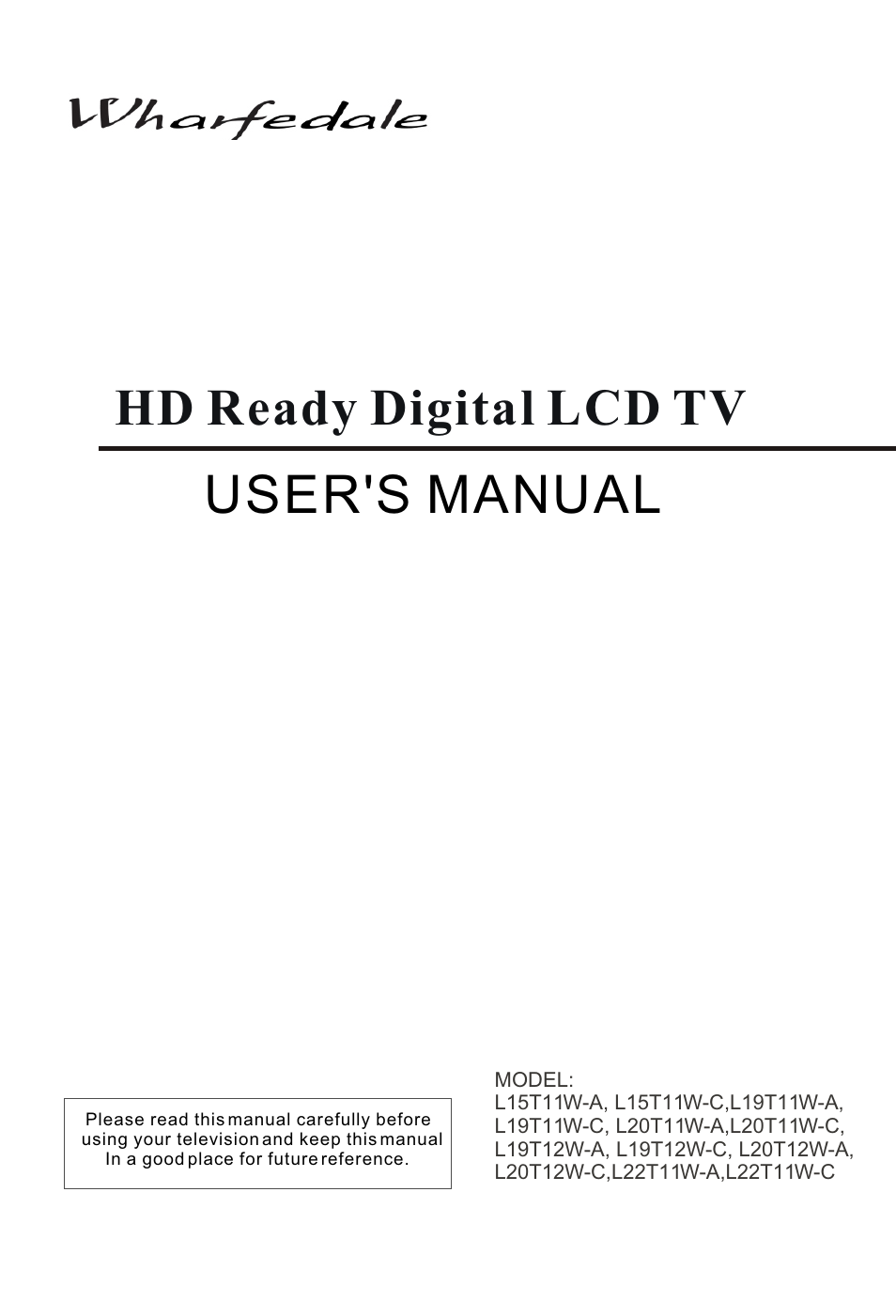 Wharfedale L15T11W-A User Manual | 44 pages