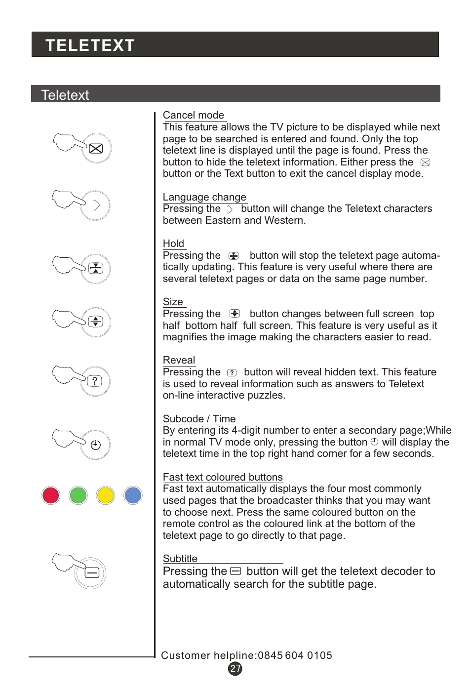Т³гж 31, Teletext | Wharfedale L15T11W-A User Manual | Page 31 / 44