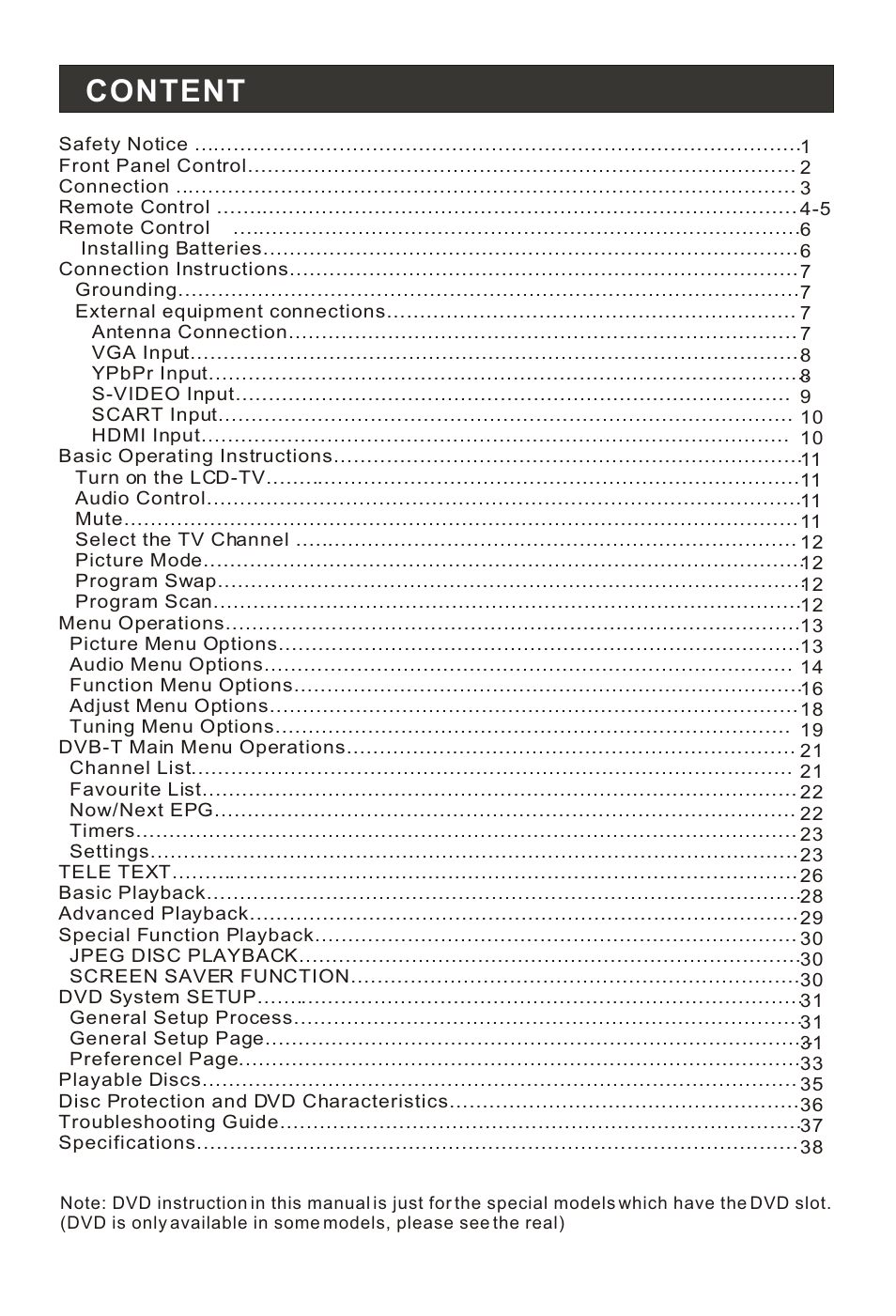 Т³гж 4, Content | Wharfedale L15T11W-A User Manual | Page 4 / 44