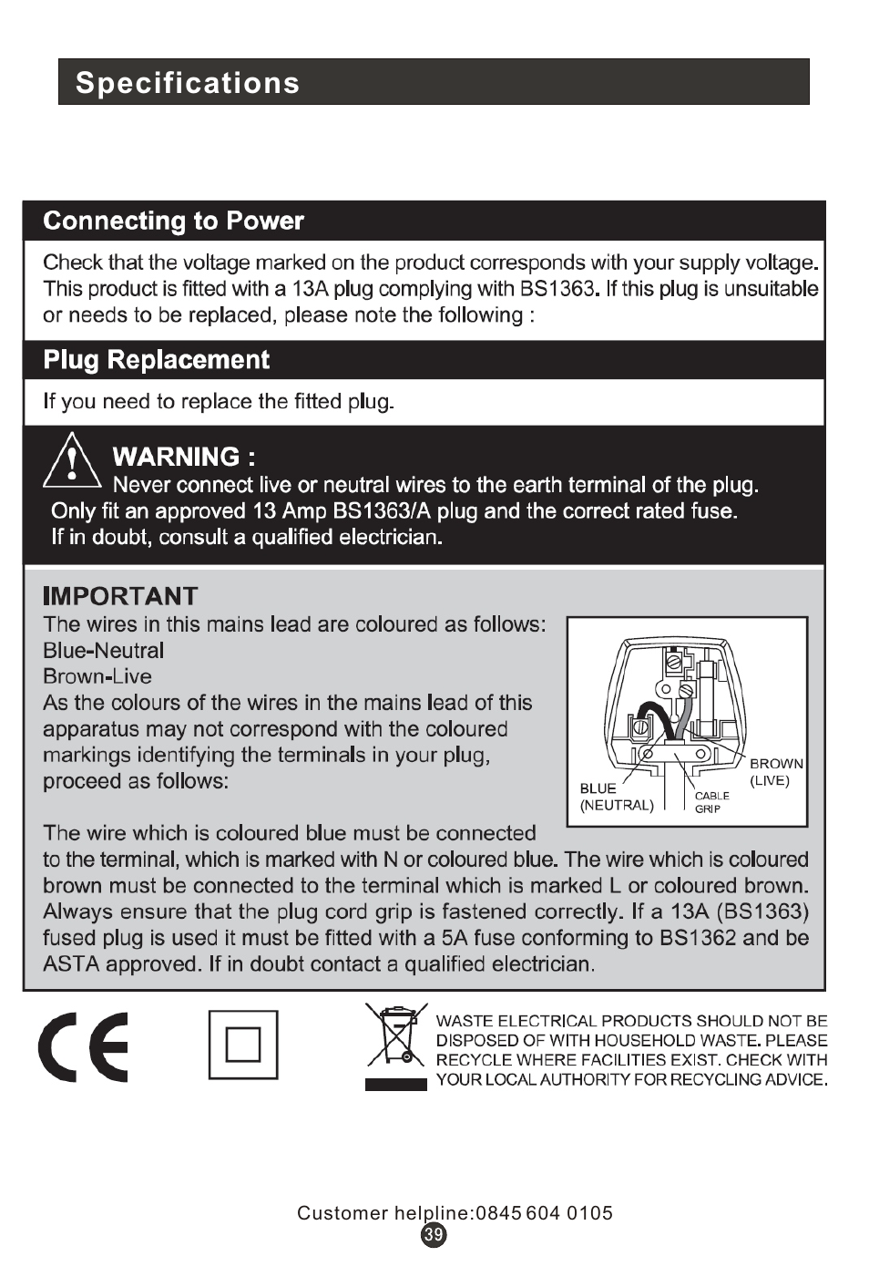 Т³гж 43, Specifications | Wharfedale L15T11W-A User Manual | Page 43 / 44