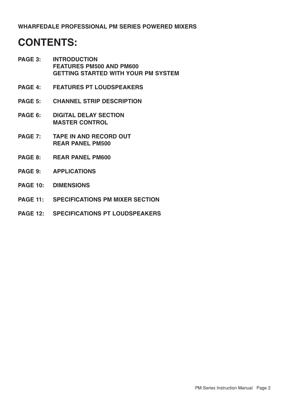 Wharfedale PM500 User Manual | Page 3 / 14