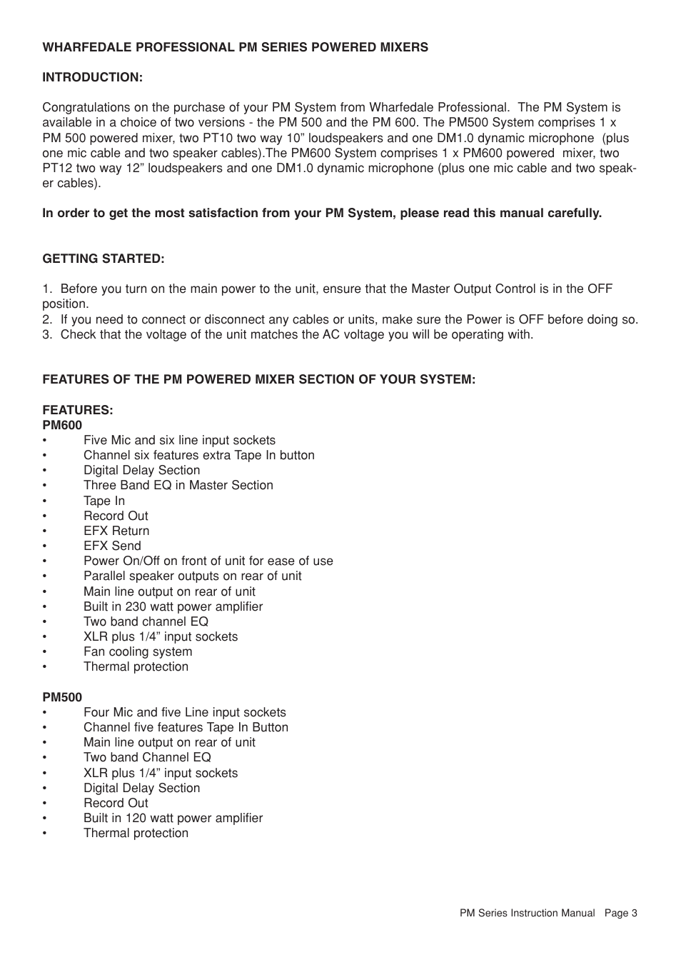 Wharfedale PM500 User Manual | Page 4 / 14