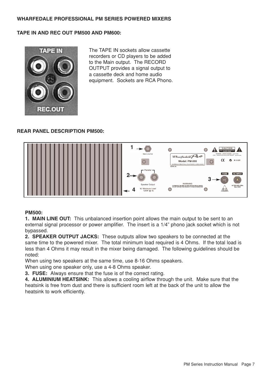 Wharfedale PM500 User Manual | Page 8 / 14