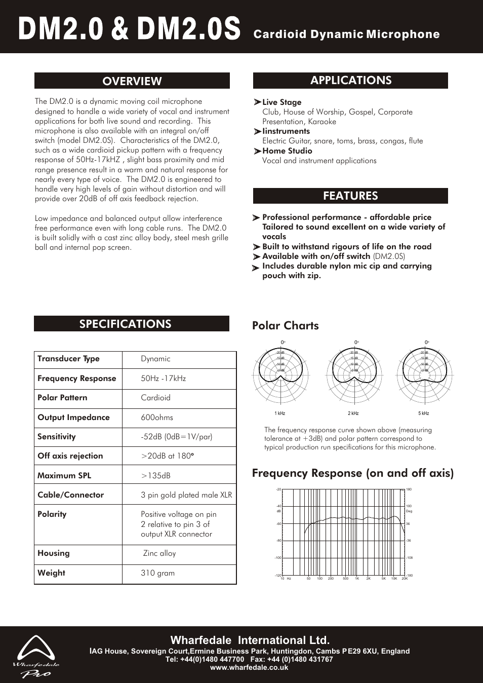 Wharfedale DM 2.0S User Manual | 1 page