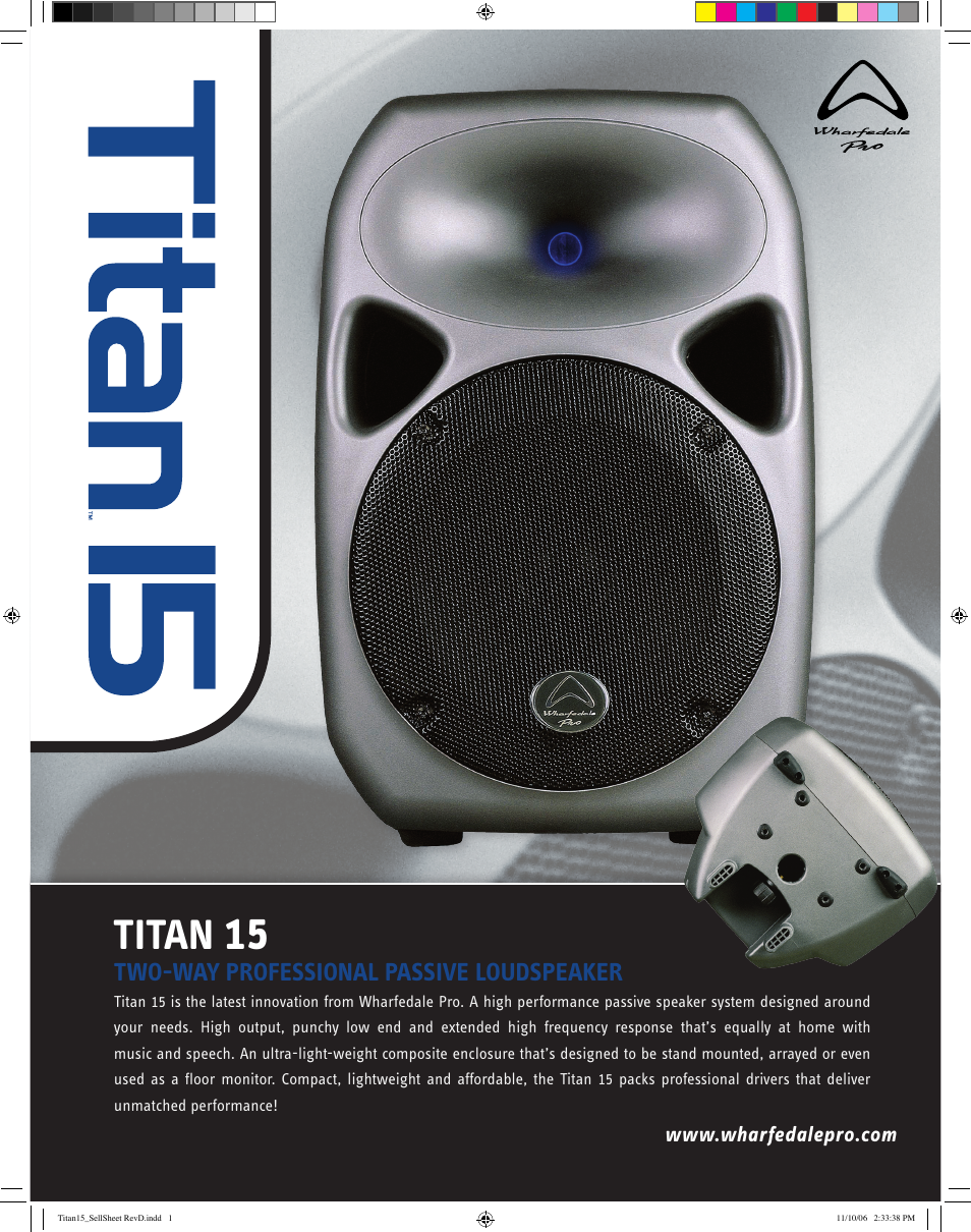 Wharfedale Titan 15 User Manual | 2 pages