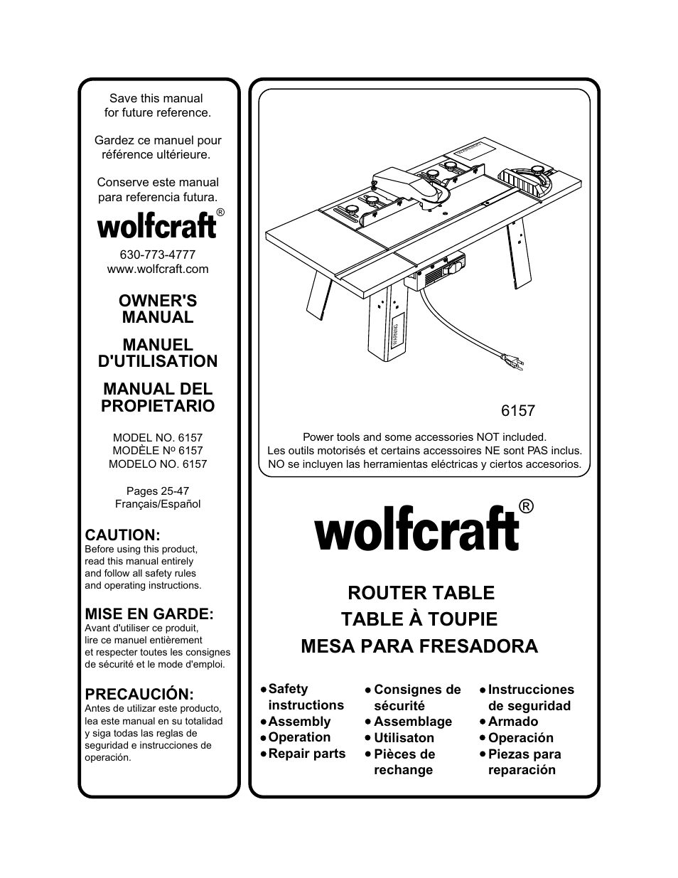 Wolfcraft 6157 User Manual | 52 pages