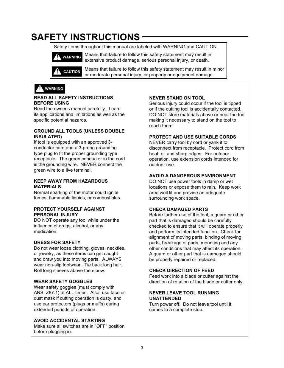 Safety instructions | Wolfcraft 6157 User Manual | Page 3 / 52
