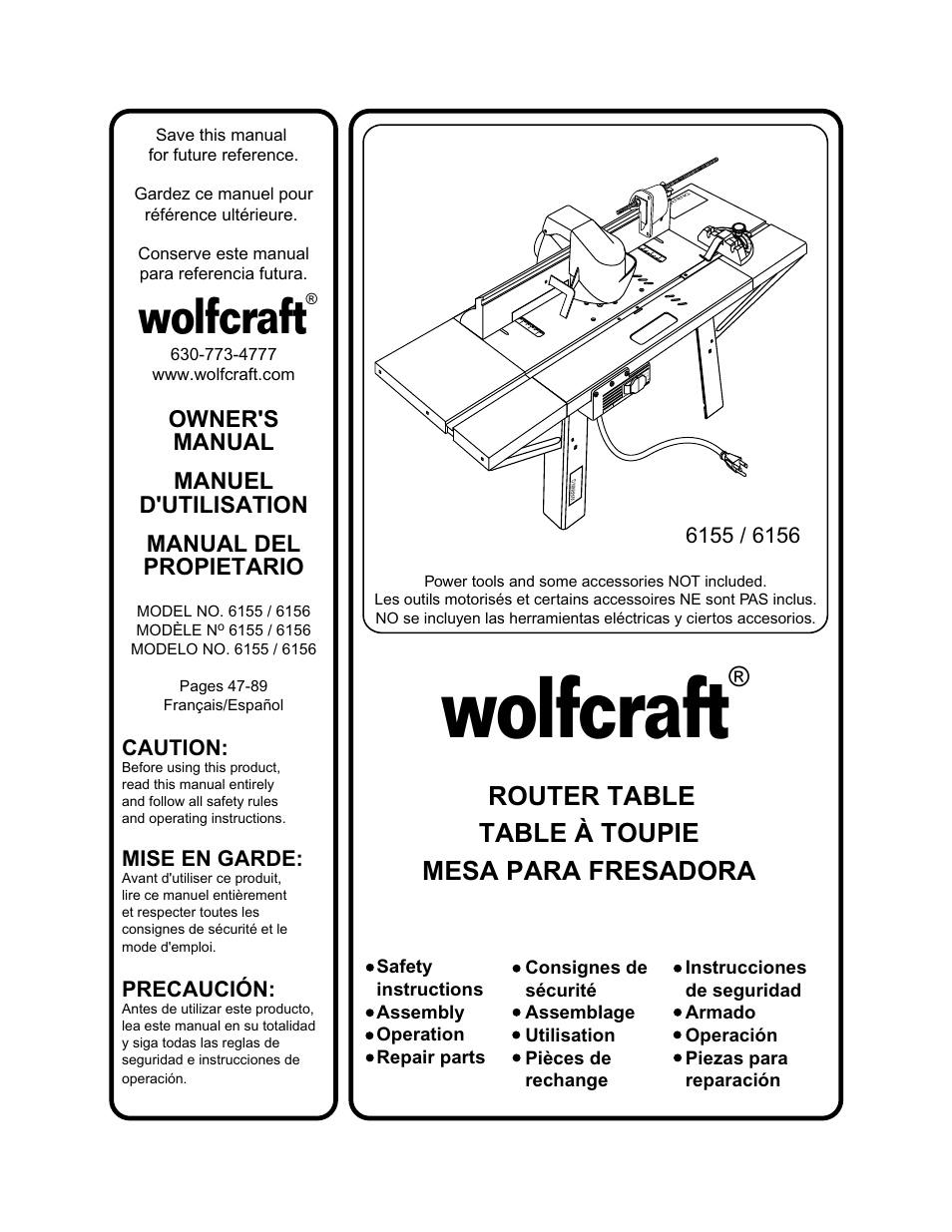 Wolfcraft 6155 User Manual | 92 pages